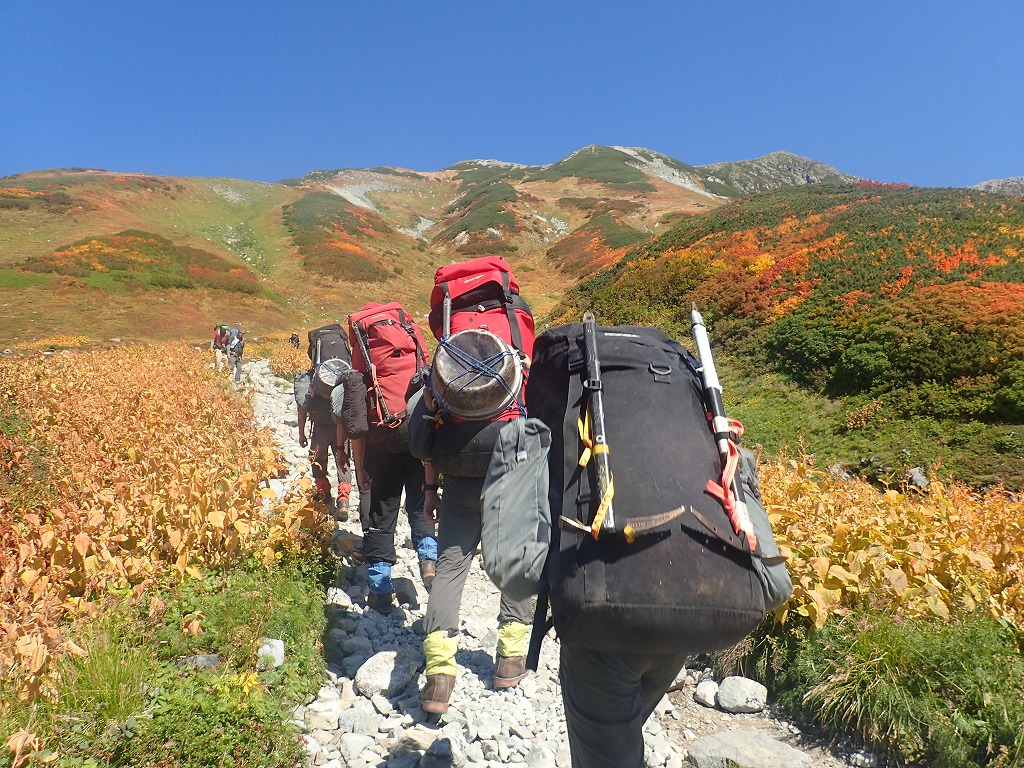 2015年度 剱岳登攀準合宿 剱沢・別山・八ツ峰の写真（9月22日）